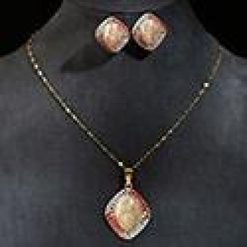 1 fashion concise geometry rhombus personality temperament lady necklace buckle set