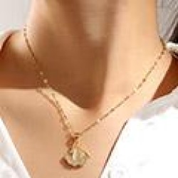 1 fashion sweetOL flash diamond leaf personality lady necklace