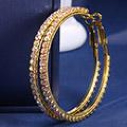 5.0cm concise flash diamond temperament lady circle
