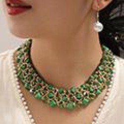 1 fashion noble wind turquoise crystal establishment temperament lady necklace