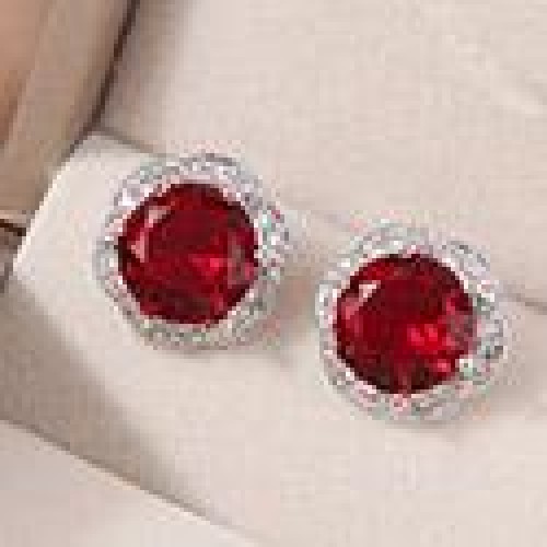 1 fashion bronze zircon flowers personality lady ear stud