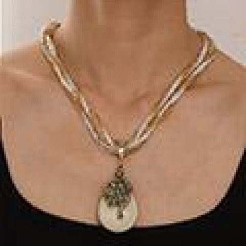  fashion Bohemia noble wind flowers drop temperament lady short necklace