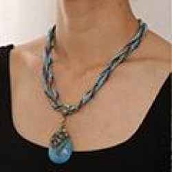 fashion Bohemia noble wind flowers drop temperament lady short necklace