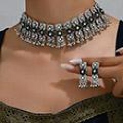 1 fashion retro flowers flash diamond temperament exaggerating woman necklace ..