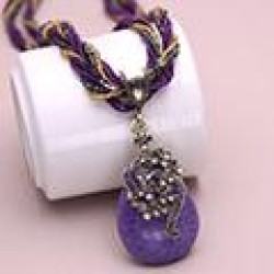 fashion Bohemia noble wind flowers drop temperament lady short necklace