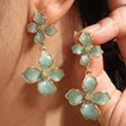 fine 1 fashion concise four leaf petal temperament lady earring