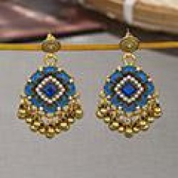 1 fashion noble wind retro flash diamond flowers personality lady earring