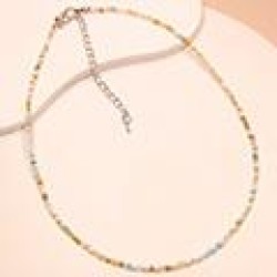  1 stylish colorful ethnic style female necklace
