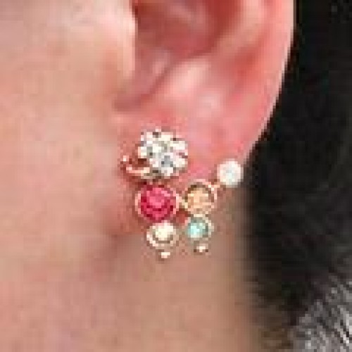 fine 1 fashion sweetOL flash diamond wealth personality lady ear stud