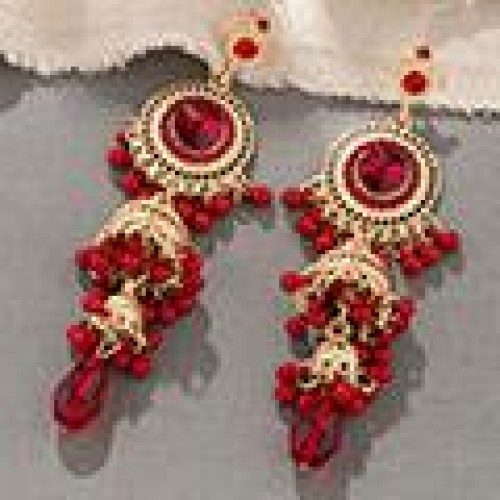 1 fashion noble wind concise circle Double layer exaggerating temperament lady earring