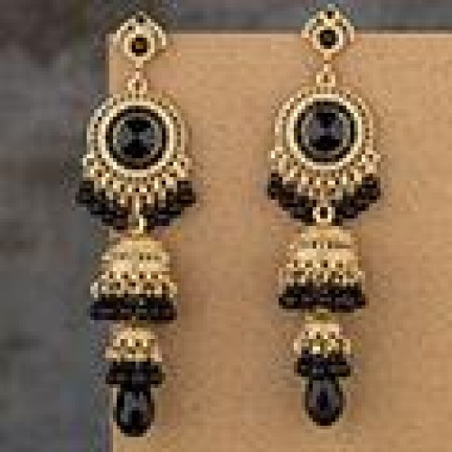 1 fashion noble wind concise circle Double layer exaggerating temperament lady earring