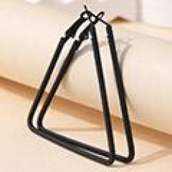 5.0cm black fashion concise geometry triangle temperament lady buckle circle