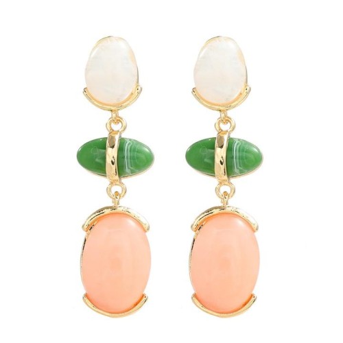 spring occidental style earrings lady Bohemian style multilayer geometry color earring