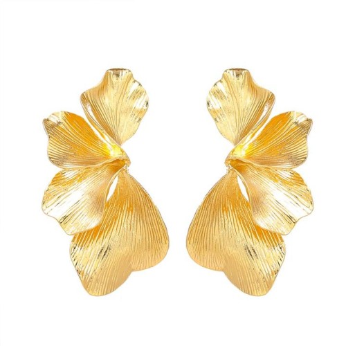 spring Alloy flowers earrings occidental style Earring woman trend Metal flowers ear stud wind