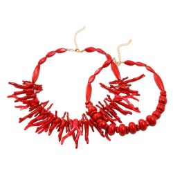 necklace color necklace two occidental style lady exaggerating Bohemian style