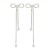 bow earrings woman super claw chain zircon Rhinestone tassel Earring occidental style brideearrings