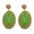 Bohemian style geometry Round earrings woman handmade weave summer day wind Earring
