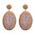 Bohemian style geometry Round earrings woman handmade weave summer day wind Earring