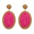 Bohemian style geometry Round earrings woman handmade weave summer day wind Earring