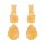 occidental style Alloy print embed resin earringss silver high multilayer long style Earring