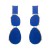 occidental style Alloy print embed resin earringss silver high multilayer long style Earring