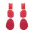 occidental style Alloy print embed resin earringss silver high multilayer long style Earring