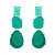 occidental style Alloy print embed resin earringss silver high multilayer long style Earring