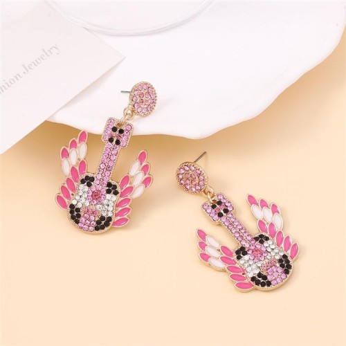  personality creative fully-jewelled enamel wings earring       trend woman Earring