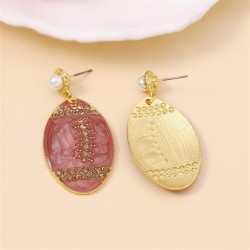  Bohemian style imitate Pearl diamond beads enamel Olives earring   all-Purpos..
