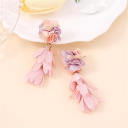 Korean style samll long style petal tassel Cloth multilayer Chiffon flowers ea..