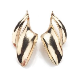 occidental style exaggerating fashion Metal Leaf ear stud earring retro geomet..