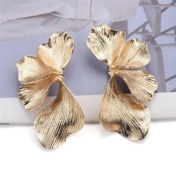  occidental style exaggerating Irregular gold silver Alloy earrings retro peta..