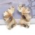  occidental style exaggerating Irregular gold silver Alloy earrings retro petal ear stud Earring
