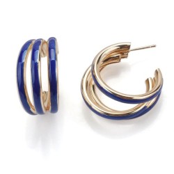 ins exaggerating Round enamel Alloy earrings temperament personality geometry ..
