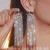  occidental style fashion Earring fully-jewelled crystal long tassel earrings woman 