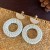 Round weave earrings Bohemian style wind personality ear stud Earring woman