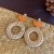 Round weave earrings Bohemian style wind personality ear stud Earring woman