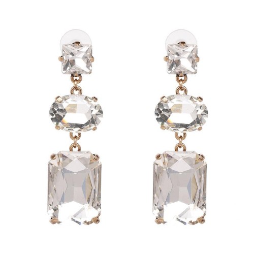  occidental style glass mosaic earrings personality Earring color