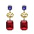  occidental style glass mosaic earrings personality Earring color