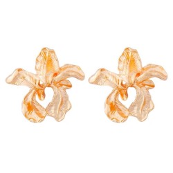occidental style retro textured Alloy flowers earrings samll temperament perso..