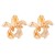 occidental style retro textured Alloy flowers earrings samll temperament personality Earring