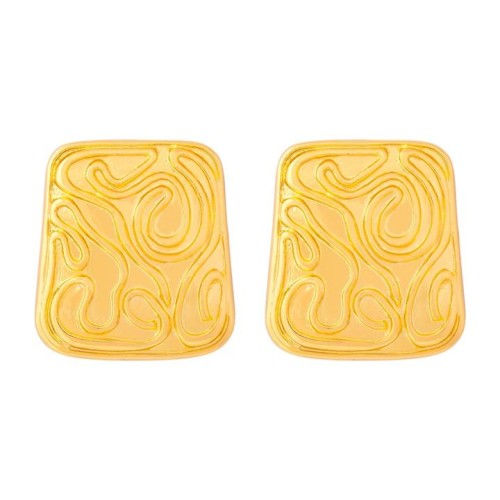 occidental style retro exaggerating geometry Metal pattern big earrings samll personality ear stud