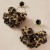 occidental style  personality exaggerating Earring  leopard Cloth geometry earrings  imitate gem mosaic ear stud