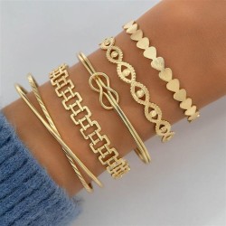  love Metal hollow eyes bangle  brief multilayer opening bangle