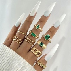 occidental style retro personality fashion Metal imitate diamond love ring mor..