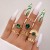 occidental style retro personality fashion Metal imitate diamond love ring more woman