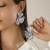 occidental style exaggerating Metal wind silver leaf ear stud wind Shells patternearrings retro earrings