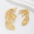 occidental style exaggerating Metal wind silver leaf ear stud wind Shells patternearrings retro earrings
