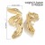 occidental style exaggerating Metal wind silver leaf ear stud wind Shells patternearrings retro earrings