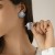 occidental style exaggerating Metal wind silver leaf ear stud wind Shells patternearrings retro earrings